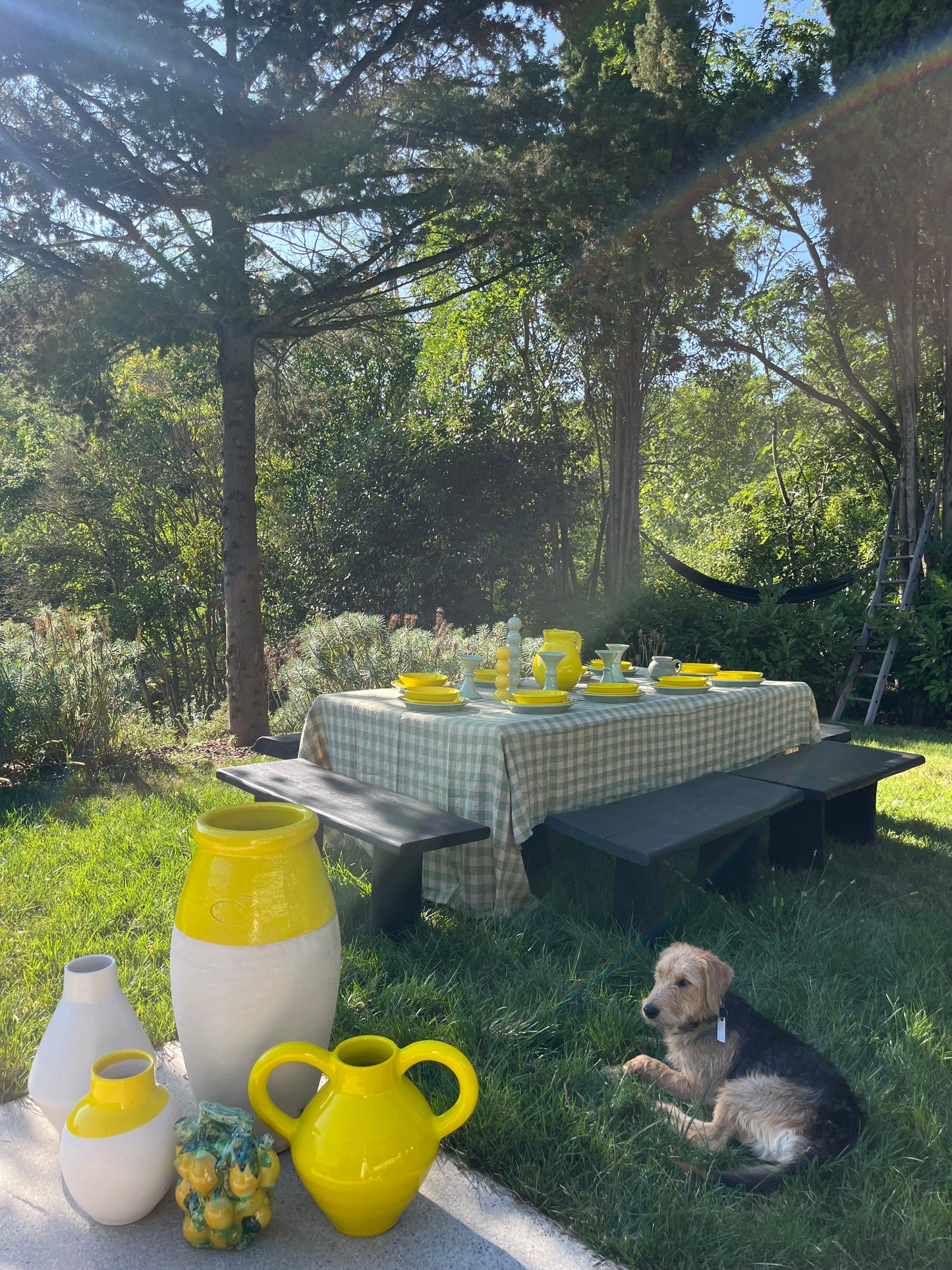 Jarre XL piriforme Jaune Soleil Ravel