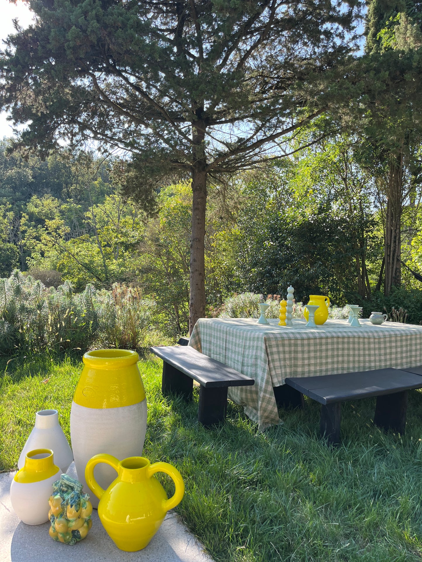 Jarre XL piriforme Jaune Soleil Ravel