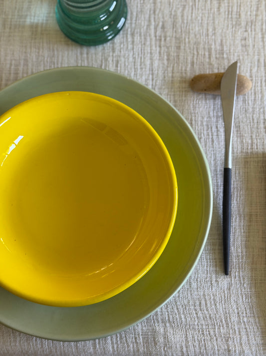 Ravel - x10 Assiettes Creuses - Jaune Soleil