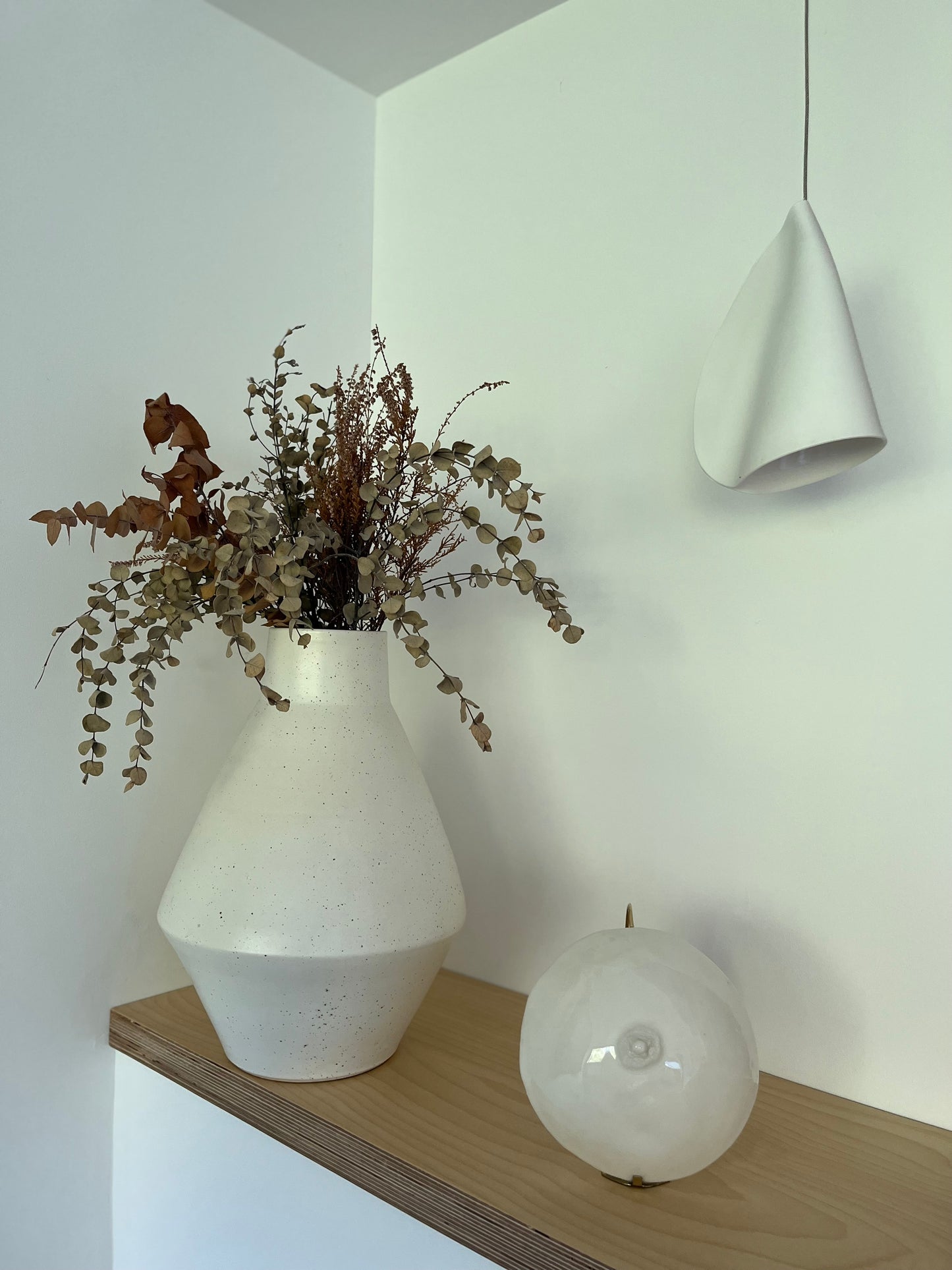 Photophore Desseins porcelaine blanche Jordane Somville