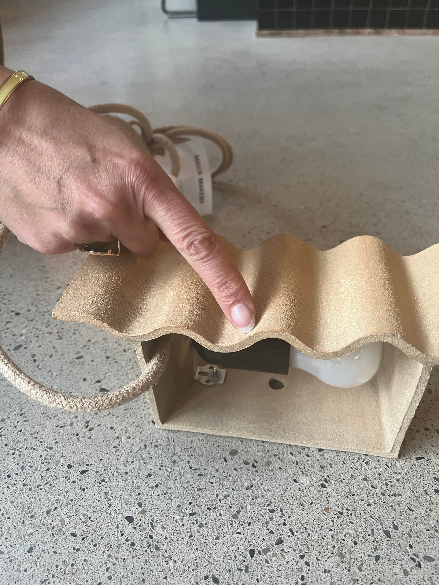 Céramiques Lucia - Applique - Grés Chamotté Roux Fait Main