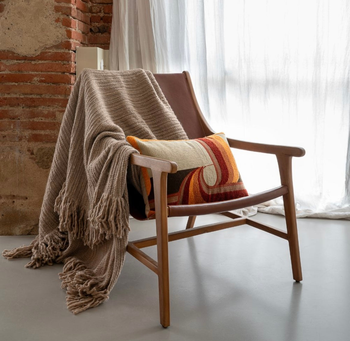 Plaid frangé en laine MURMURE - Bed and Philosophy