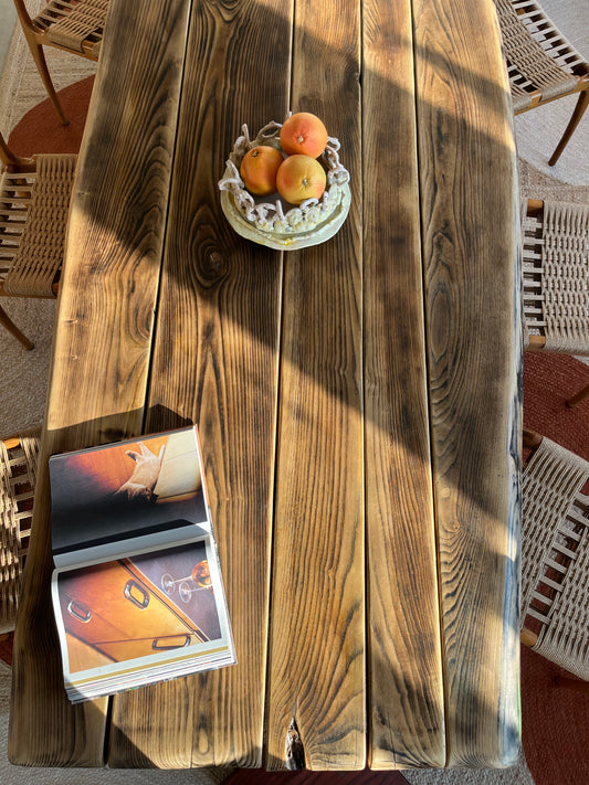 Table Torii effet Moiré Collab LouisLeCharpentier x Maison Makeba