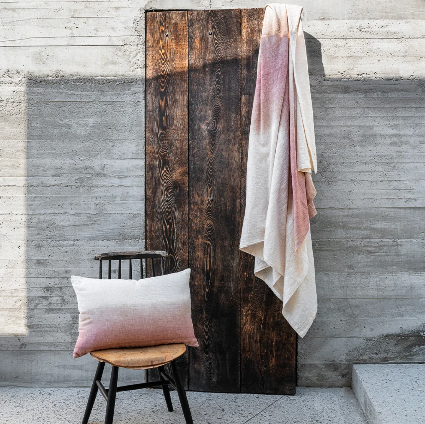 Modèle d'expo. Plaid Tandem - Bed and Philosophy . Coton tie and dye