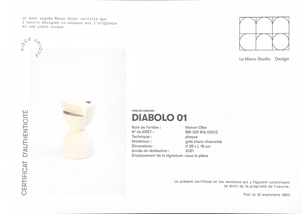 Vase Diabolo Studio La Mano