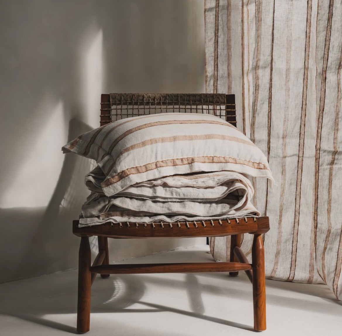 Rideau PRÉLUDE, coloris Pêche - Bedandphilosophy