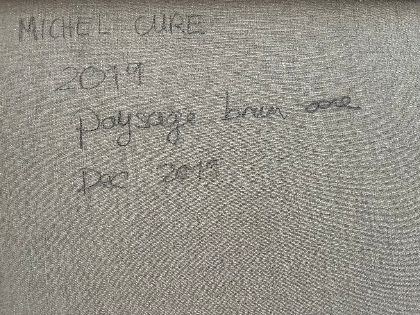 Paysage brun ocre Huile sur Toile Michel Cure