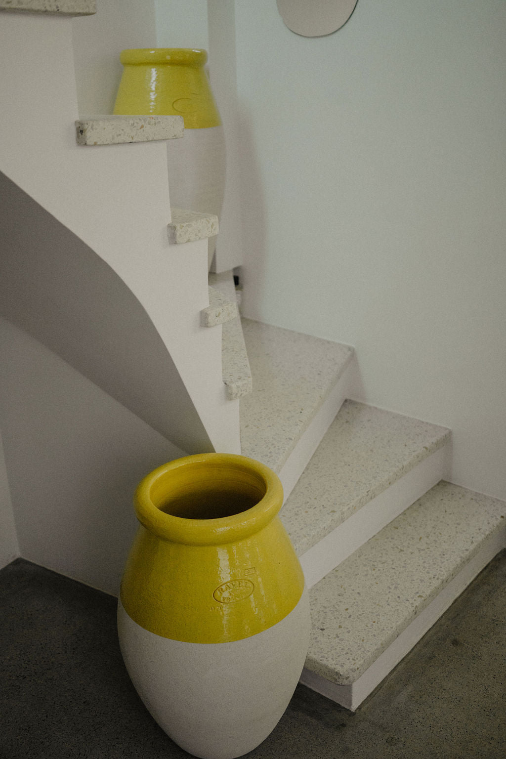 Jarre XL piriforme Jaune Soleil Ravel
