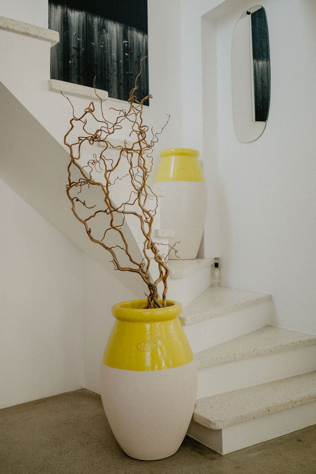 Jarre XL piriforme Jaune Soleil Ravel