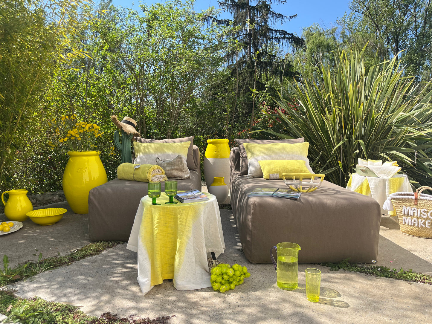 Jarre XL piriforme Jaune Soleil Ravel