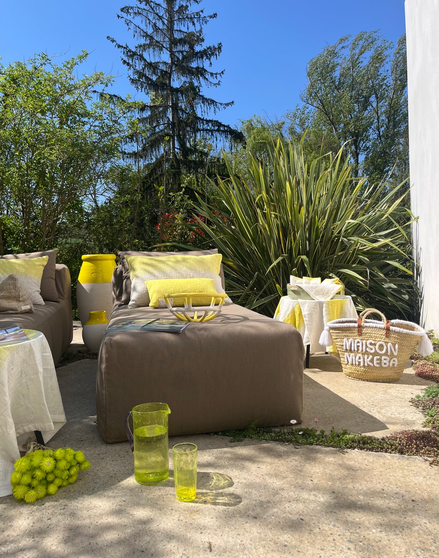 Jarre XL piriforme Jaune Soleil Ravel