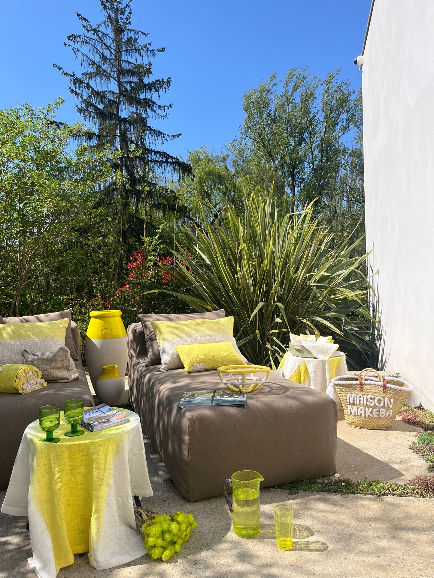 Jarre XL piriforme Jaune Soleil Ravel