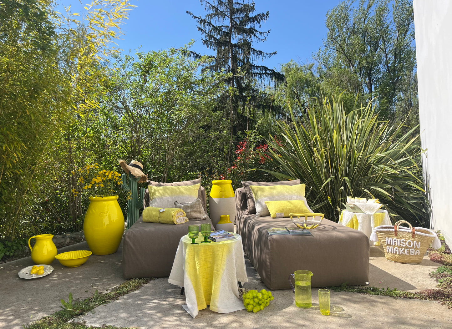 Jarre XL piriforme Jaune Soleil Ravel