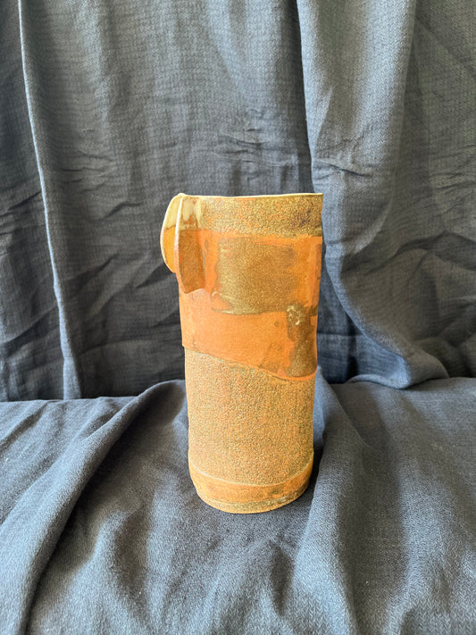 Muriel Senaux - Vase - Ailettes Grés Roux