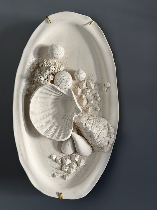 Maison Bonjour - Ensemble - 2 Plats & 1 Bougeoir en Porcelaine