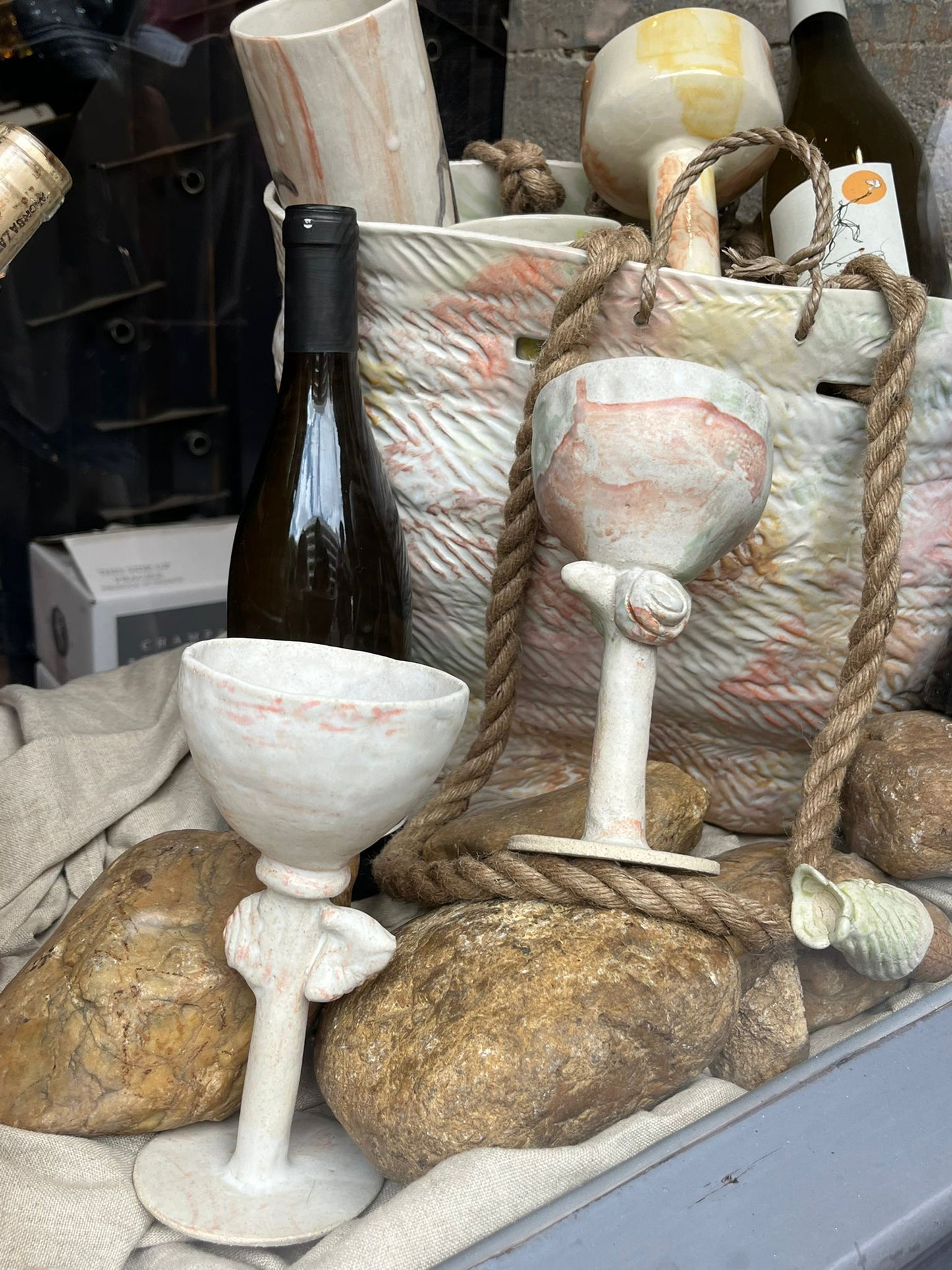 "VERRES ANTIQUES", Verres à pied - Collab Muriel Senaux x Maison Makeba