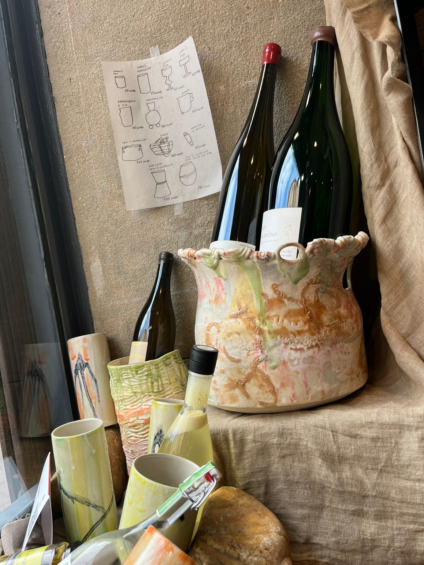"SEAU ANTIQUE", Seau à champagne - Collab Muriel Senaux x Maison Makeba
