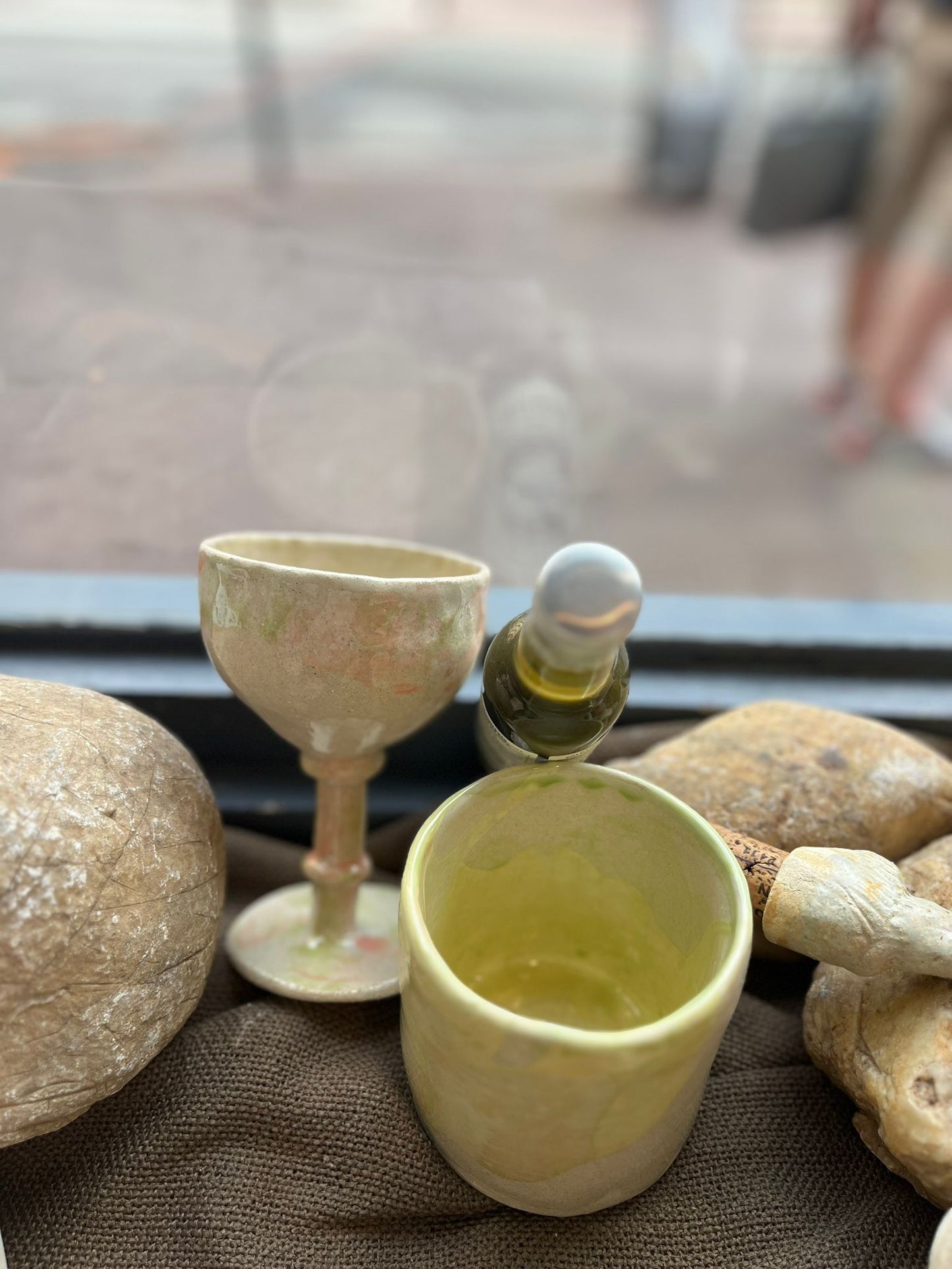 "VERRES ANTIQUES", Verres à pied - Collab Muriel Senaux x Maison Makeba