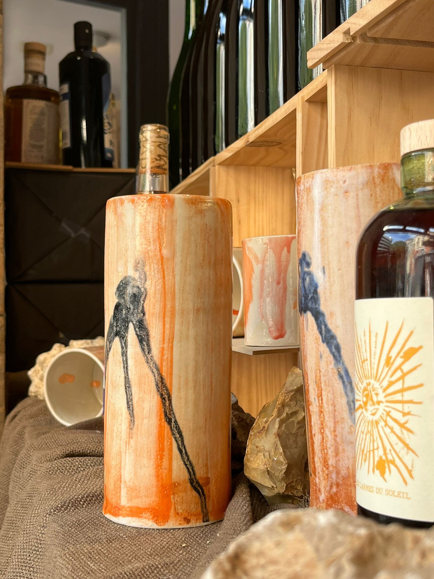 "VERRES COULANTS-LUISANTS", Verres à orangeade - Collab Florence Dary x Maison Makeba