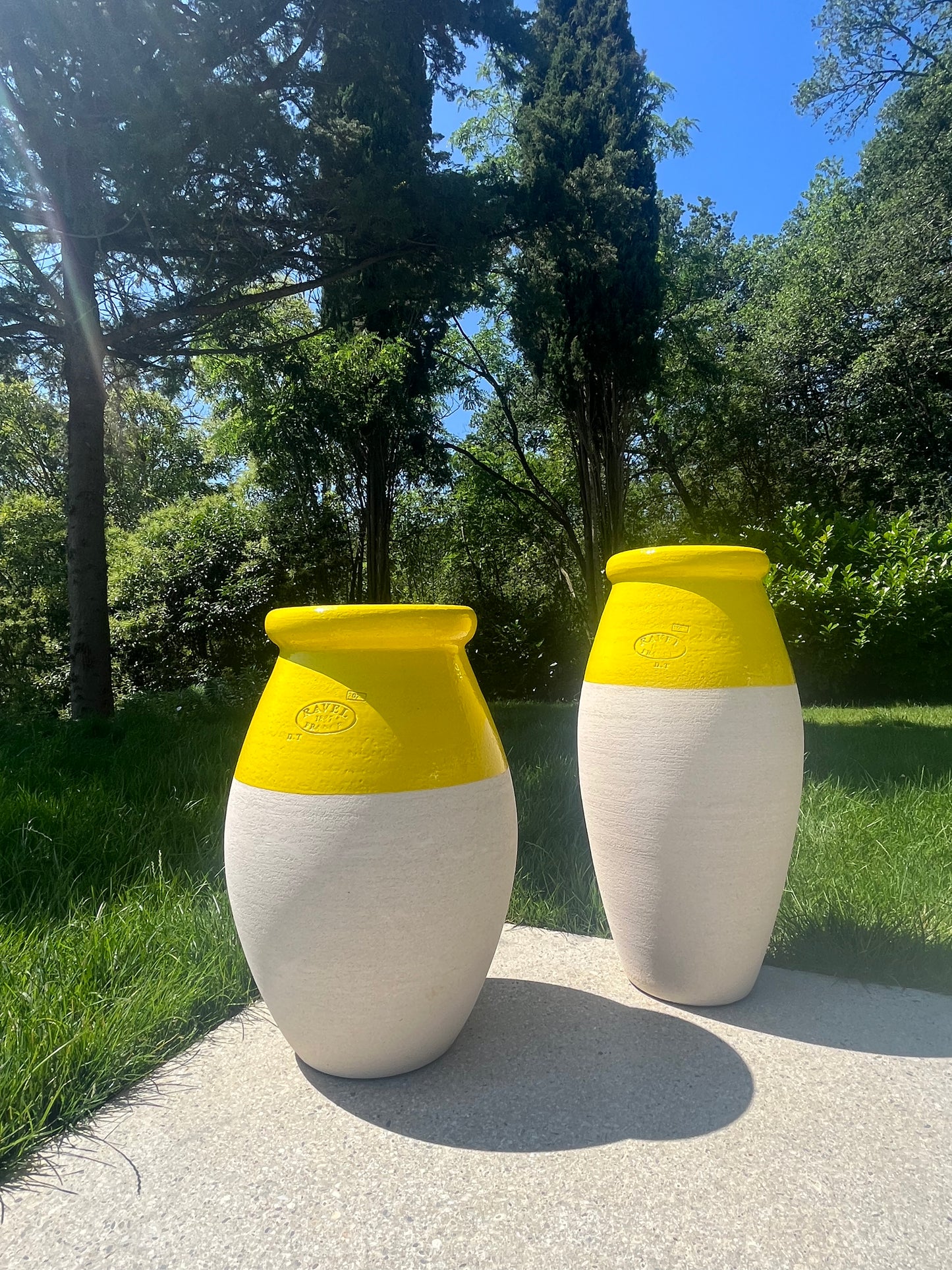 Jarre XL piriforme Jaune Soleil Ravel