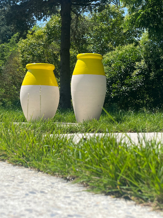 Jarre XL piriforme Jaune Soleil Ravel