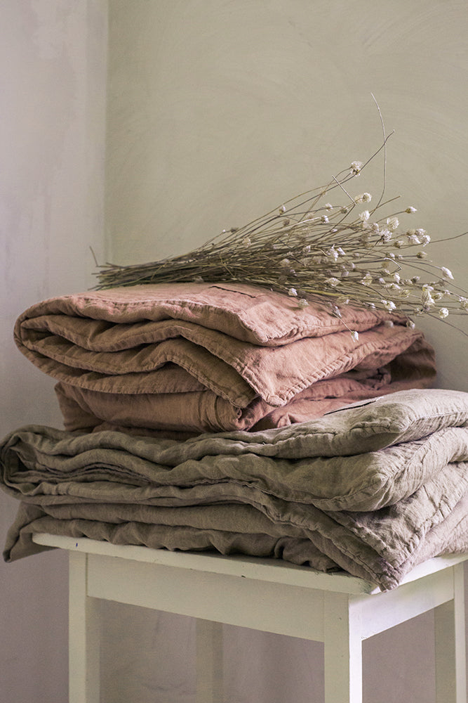 Parure de lit en lin Bed and Philosophy Saw Palmetto