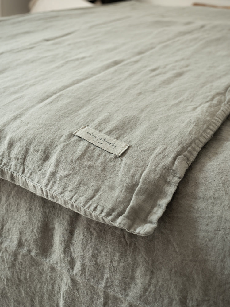 Parure de lit en lin Bed and Philosophy Saw Palmetto