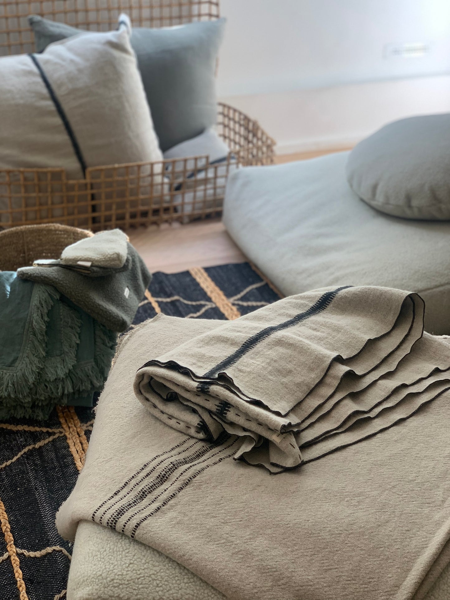 Parure de lit en lin Bed and Philosophy Saw Palmetto