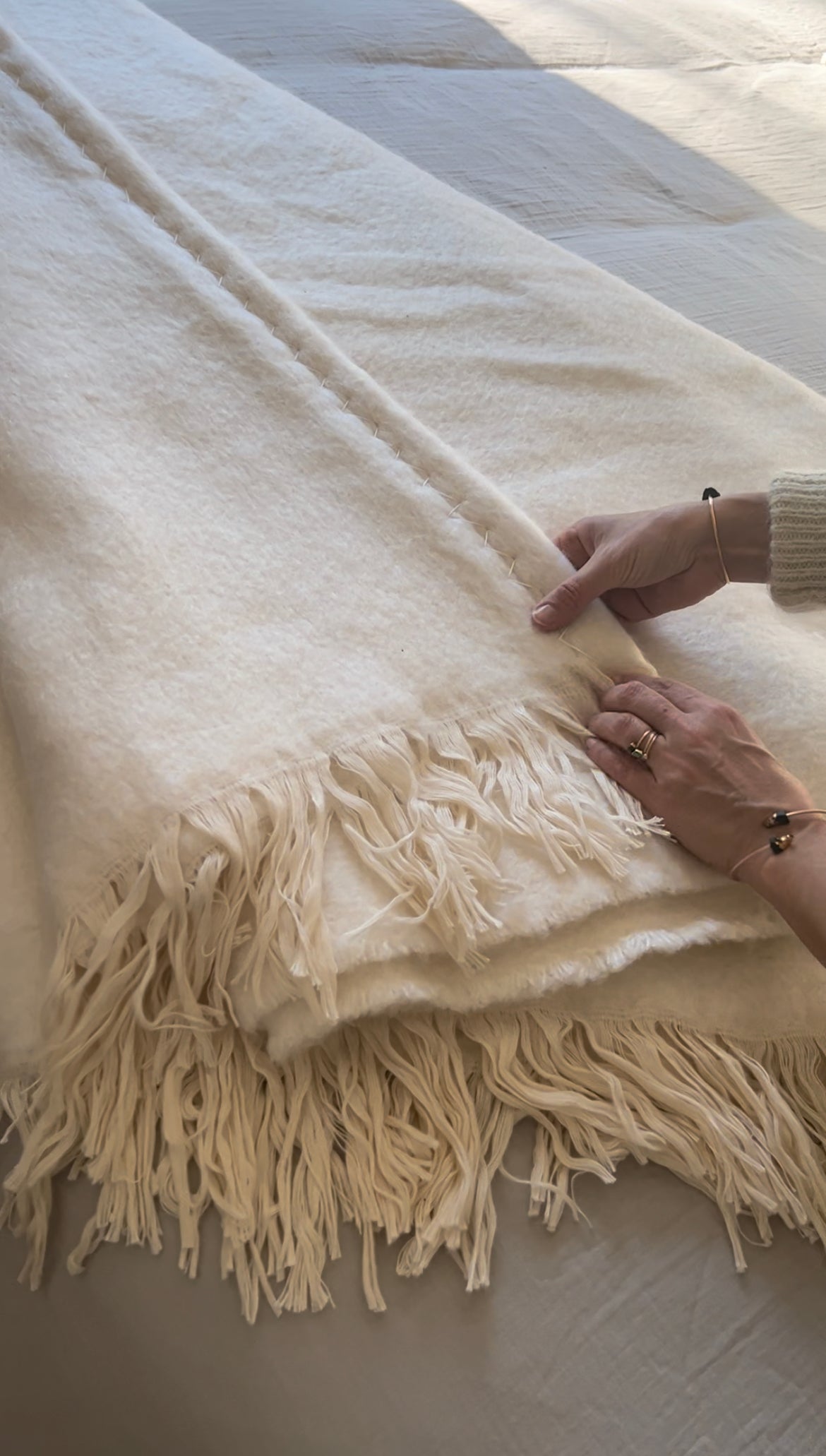 Plaid Chichi Ecru Bed and Philosophy