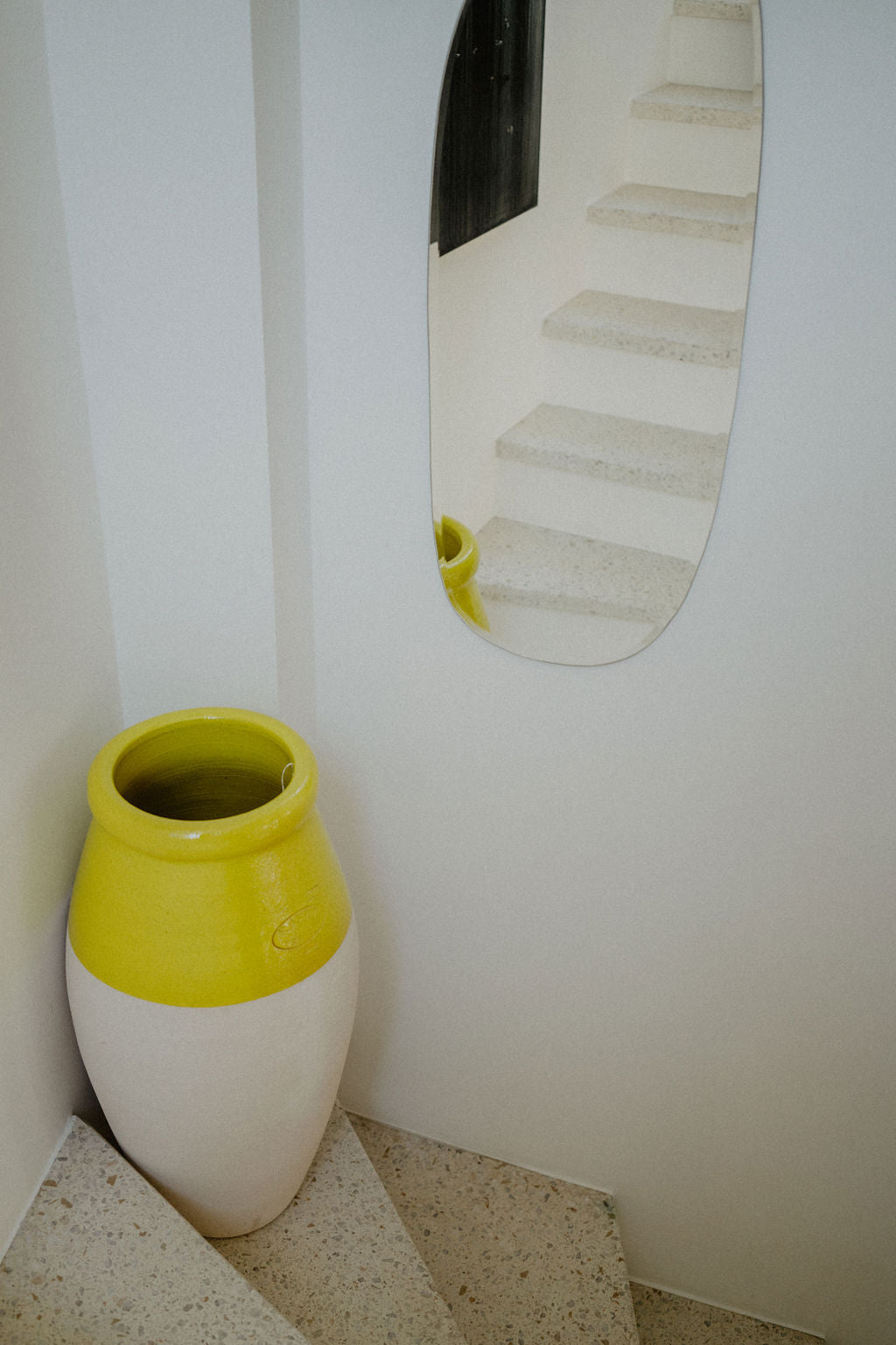 Jarre XL piriforme Jaune Soleil Ravel