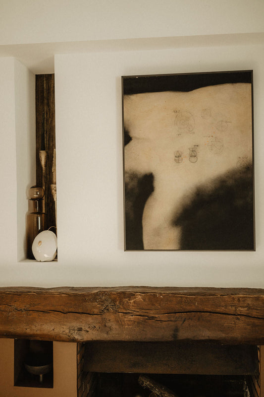 Jordane Somville - Desseins - Photophore Porcelaine Blanche et Or