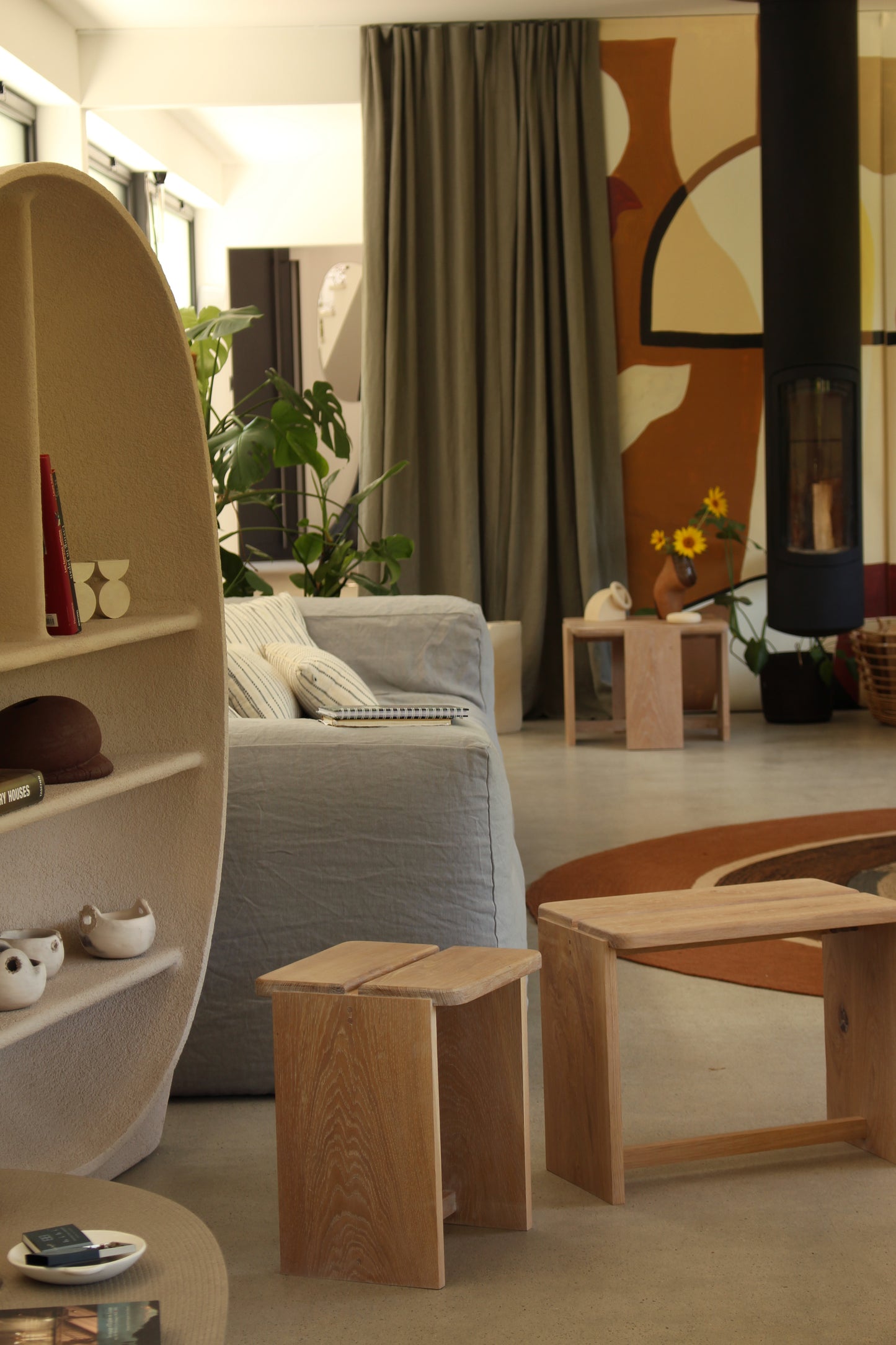 Studio Outters et Sanchez - Tabouret XL - Fraise