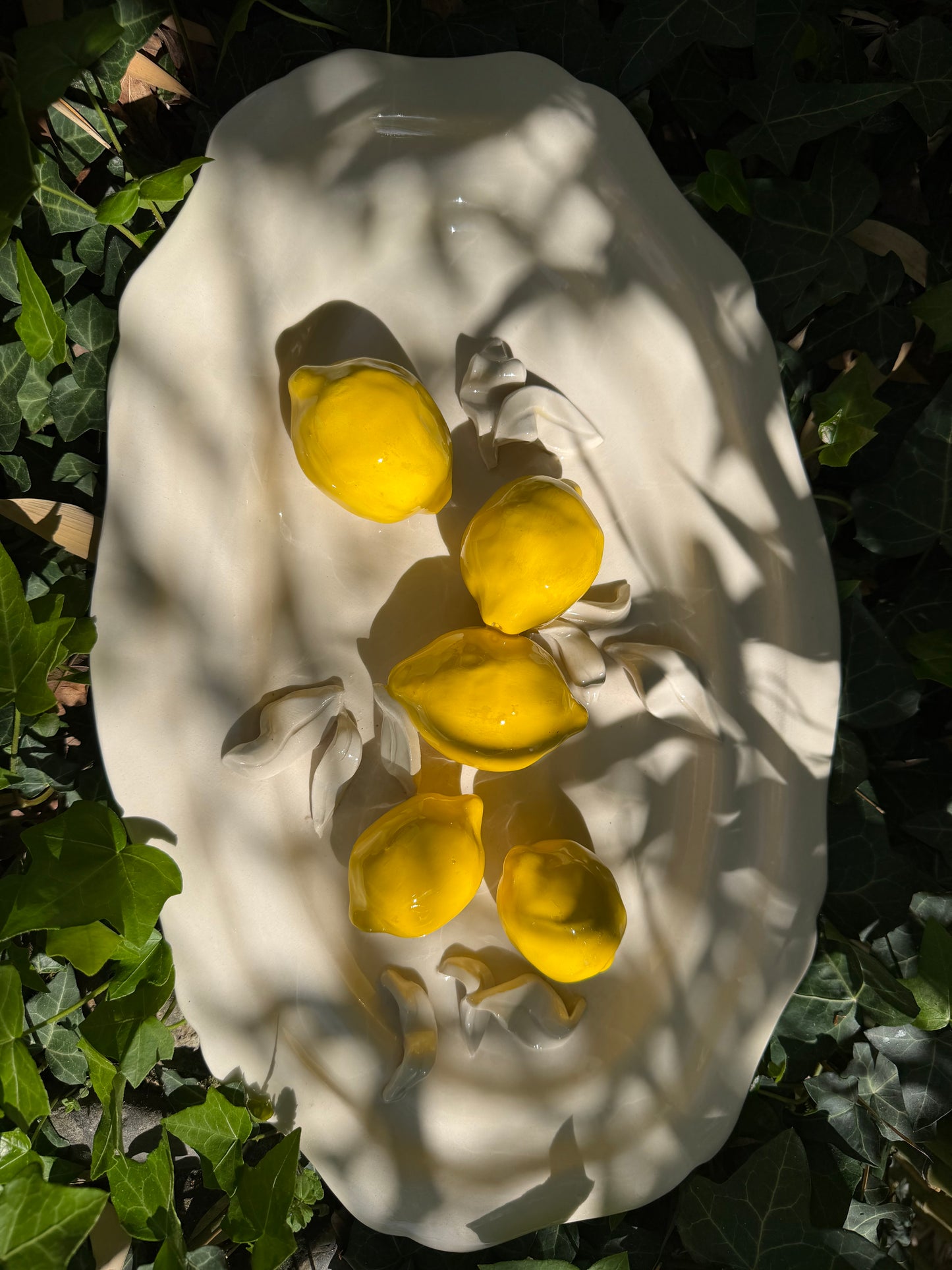 Maison Bonjour - Plat - Barbotine Citron Émaillé 🍋