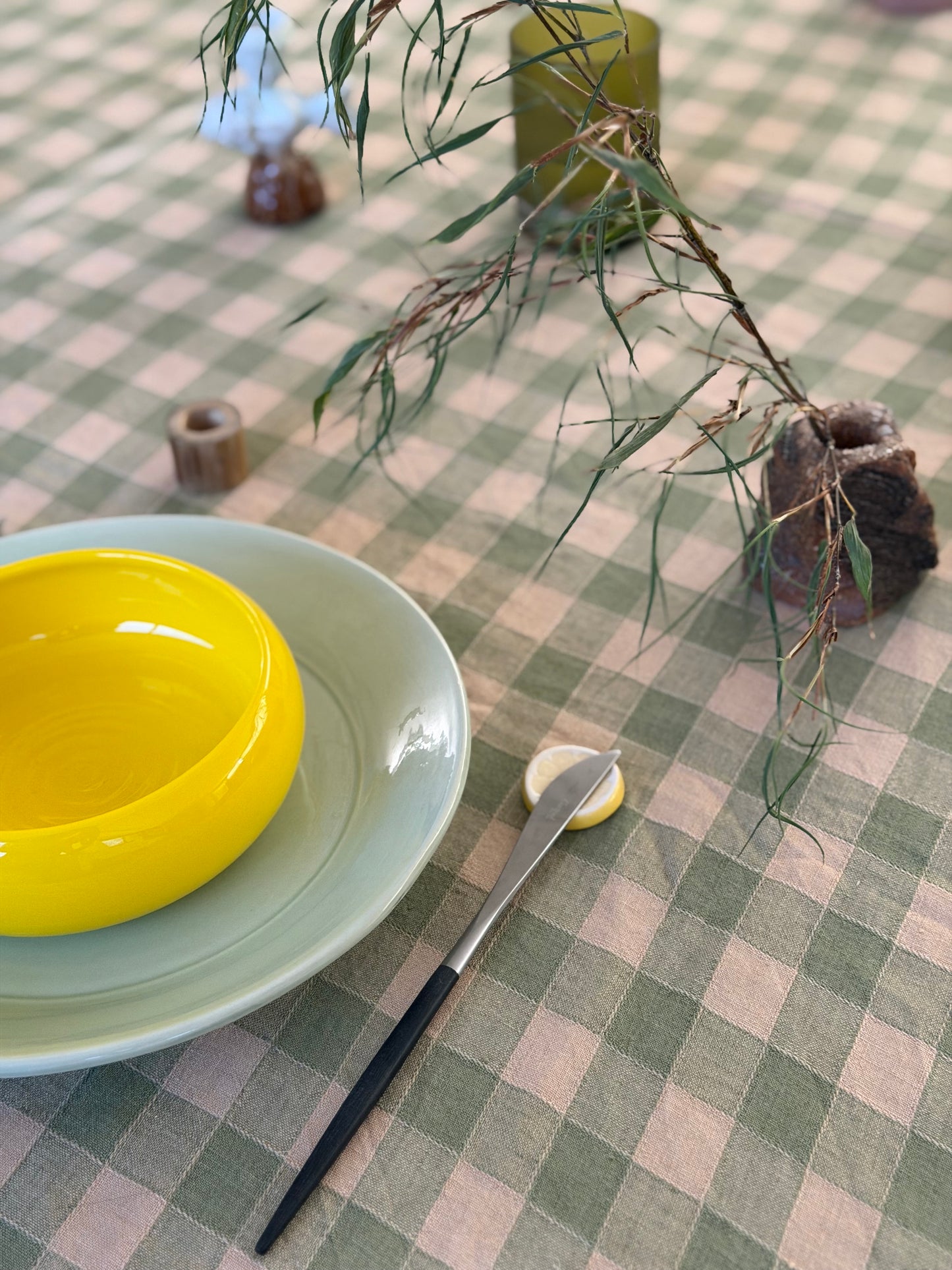 4 Assiettes creuses Jaune Soleil Ravel