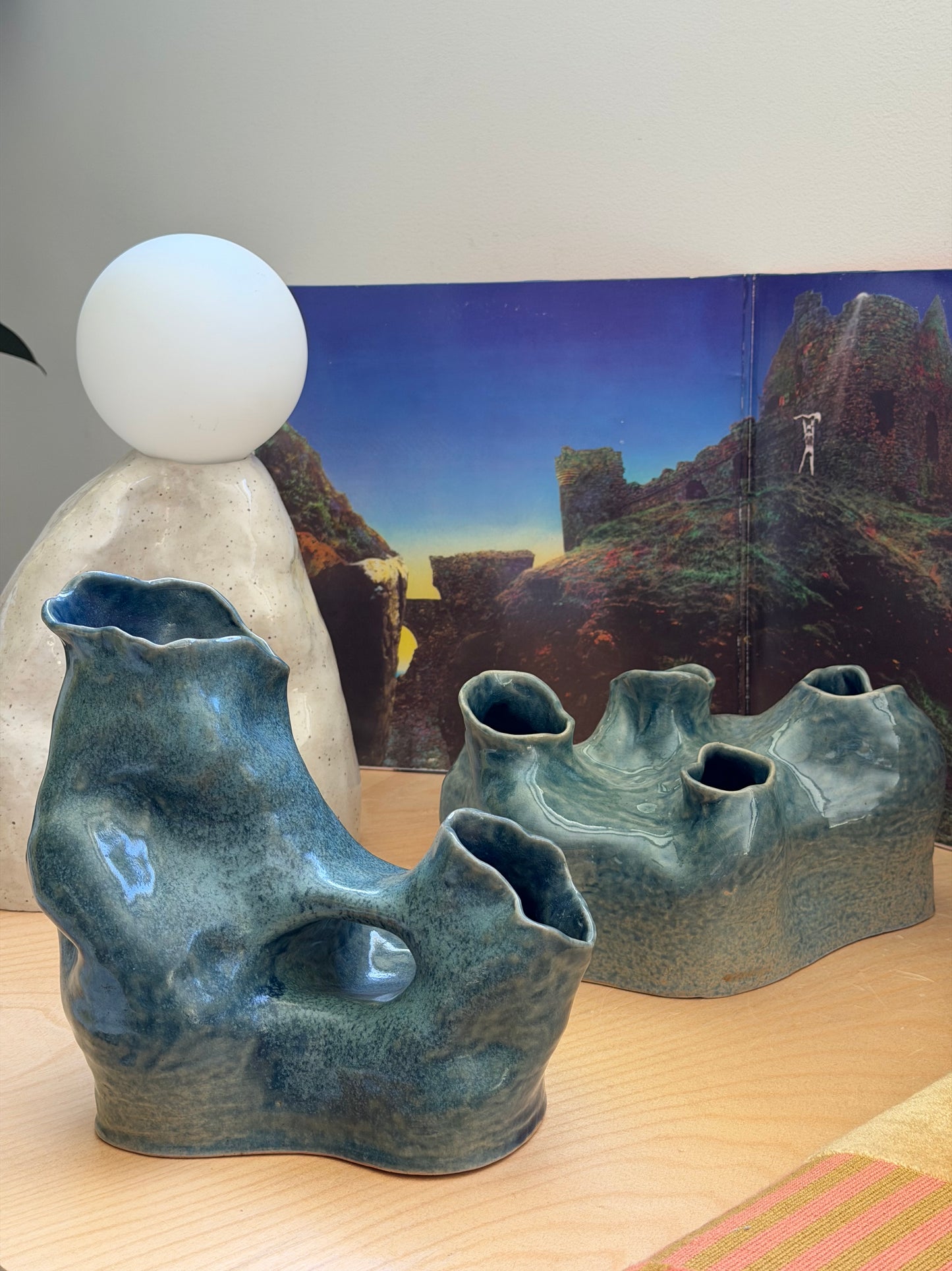 Vase les coraux bleu II, Cora