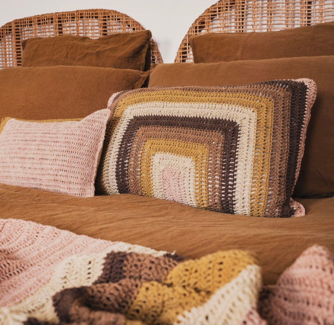 Plaid en crochet 100x200cm - Bed and Philosophy