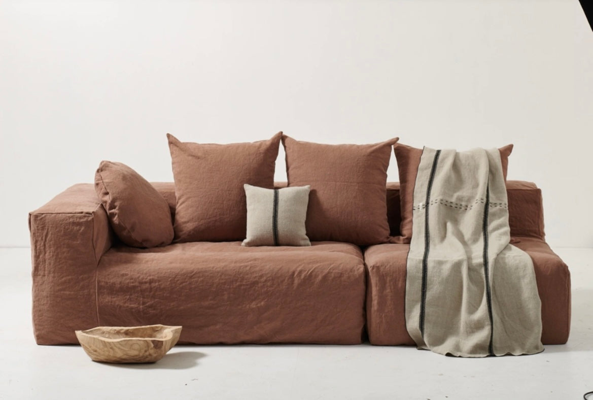 Plaid en laine et lin 100x200cm - Bed and Philosophy