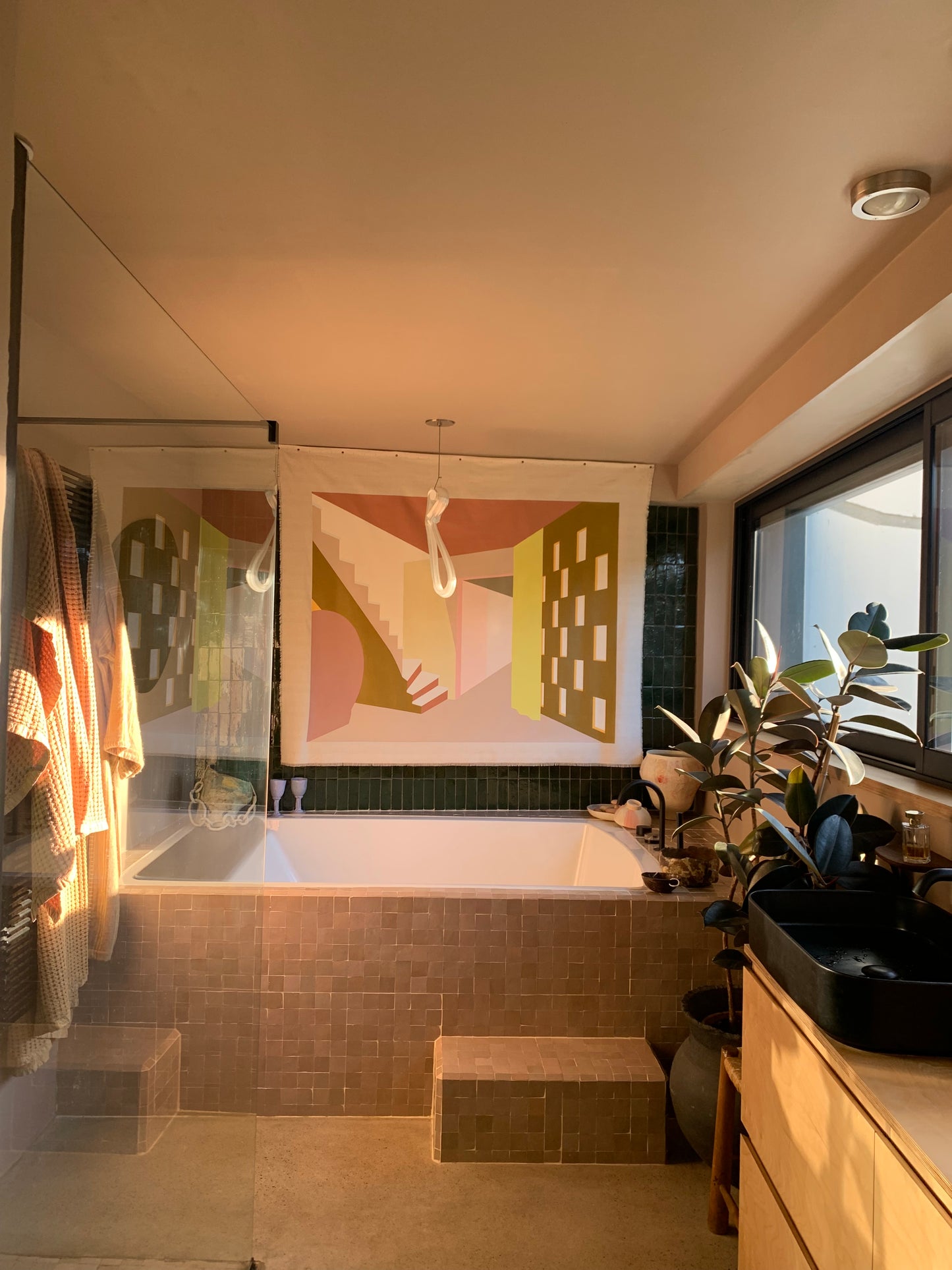 Tenture Murale - Collab « Entrée 60’s »Maison Makeba - Maison Cédrat