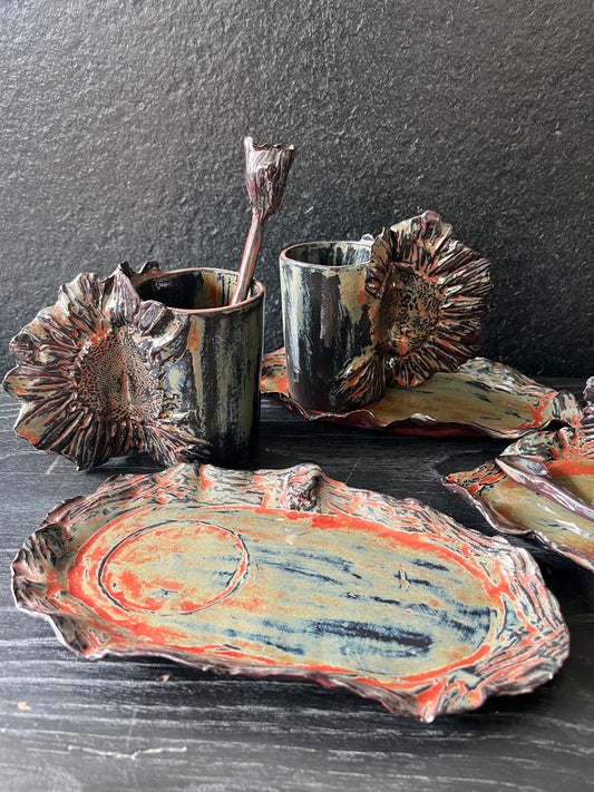 Service à thé Tournesol, Jordane Somville et Maison Makeba