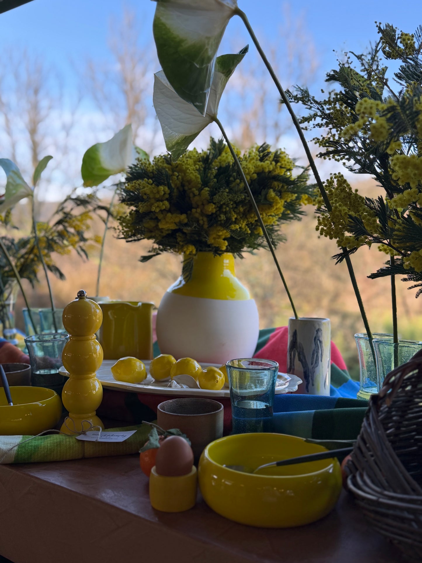 Maison Bonjour - Plat - Barbotine Citron Émaillé 🍋
