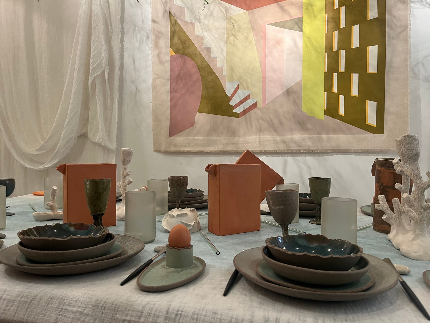 Assiettes, service complet, COLLAB CCéramique x Maison Makeba