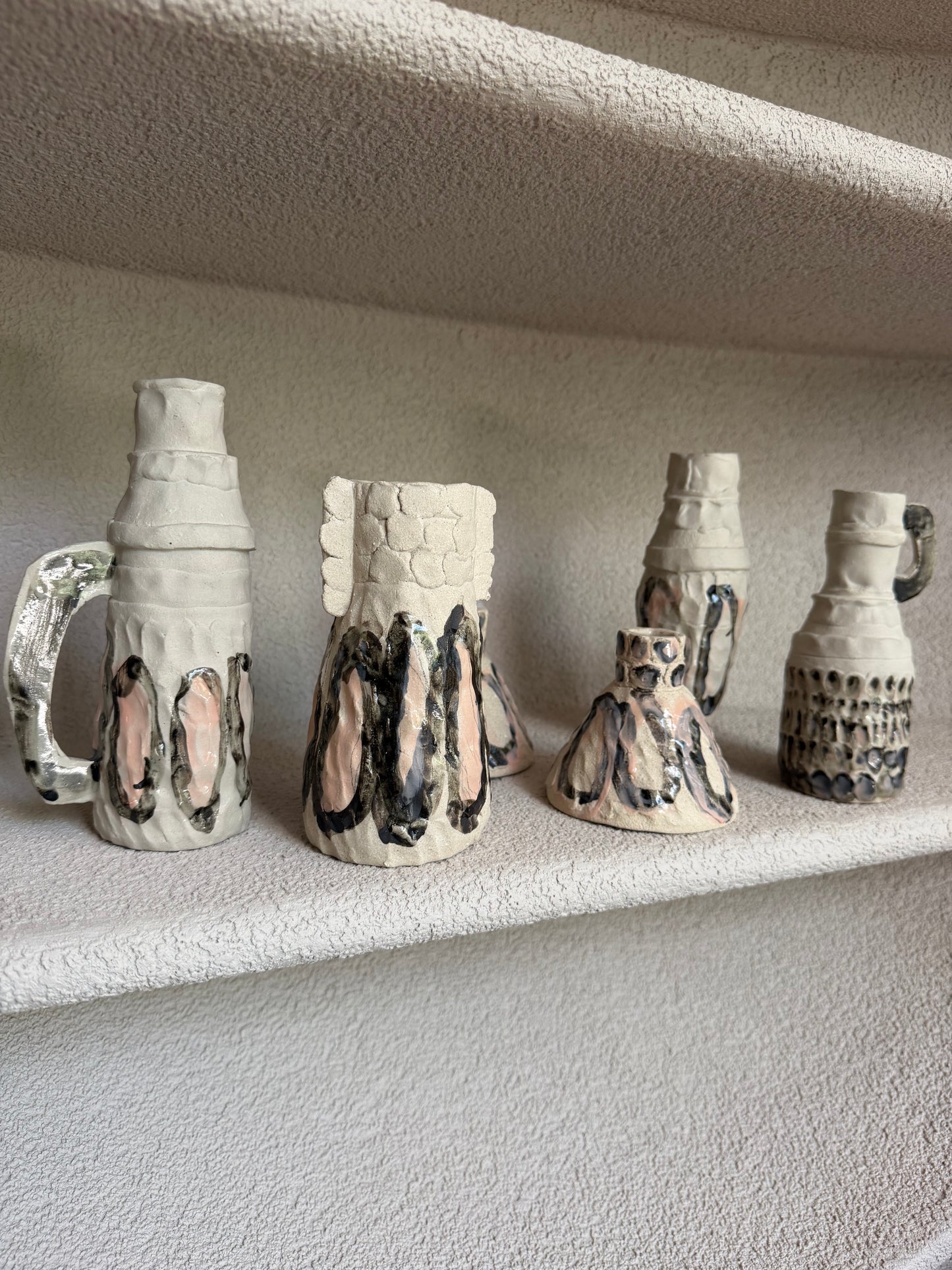 Anne Saltel - 2 Bougeoirs/ 4 Soliflores