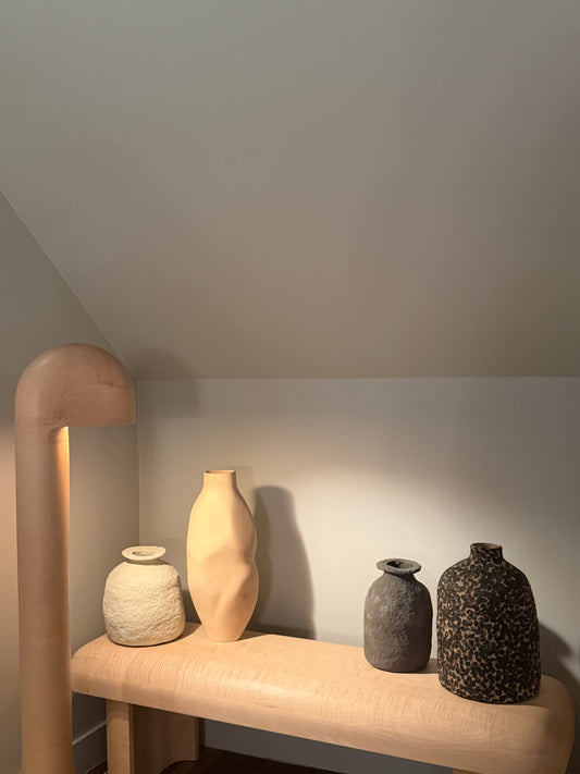 Pauline Pietri - Vases - Pavot & Ardoise En Papier Mâché