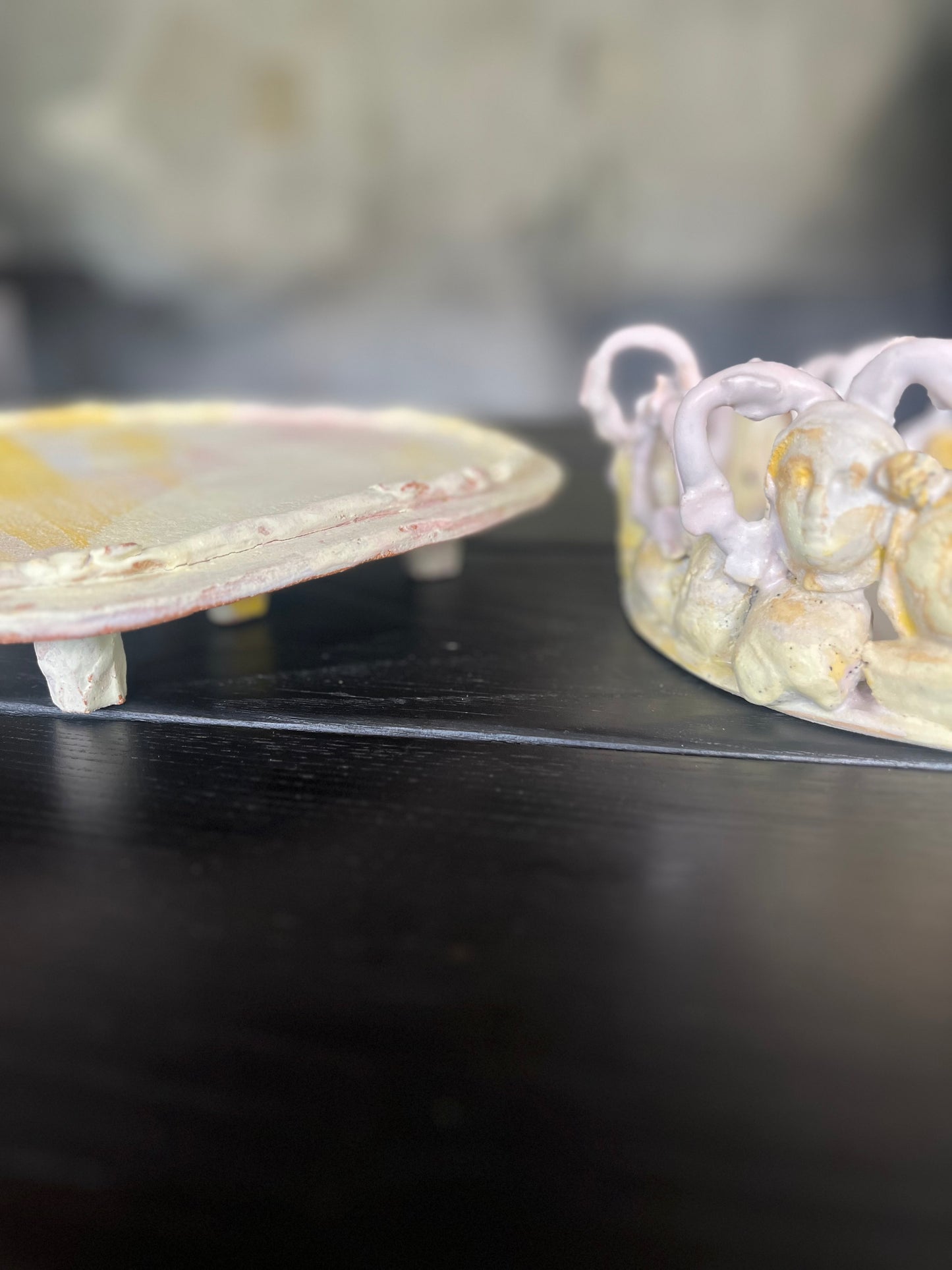 Socle Plat Visages - Anne Saltel