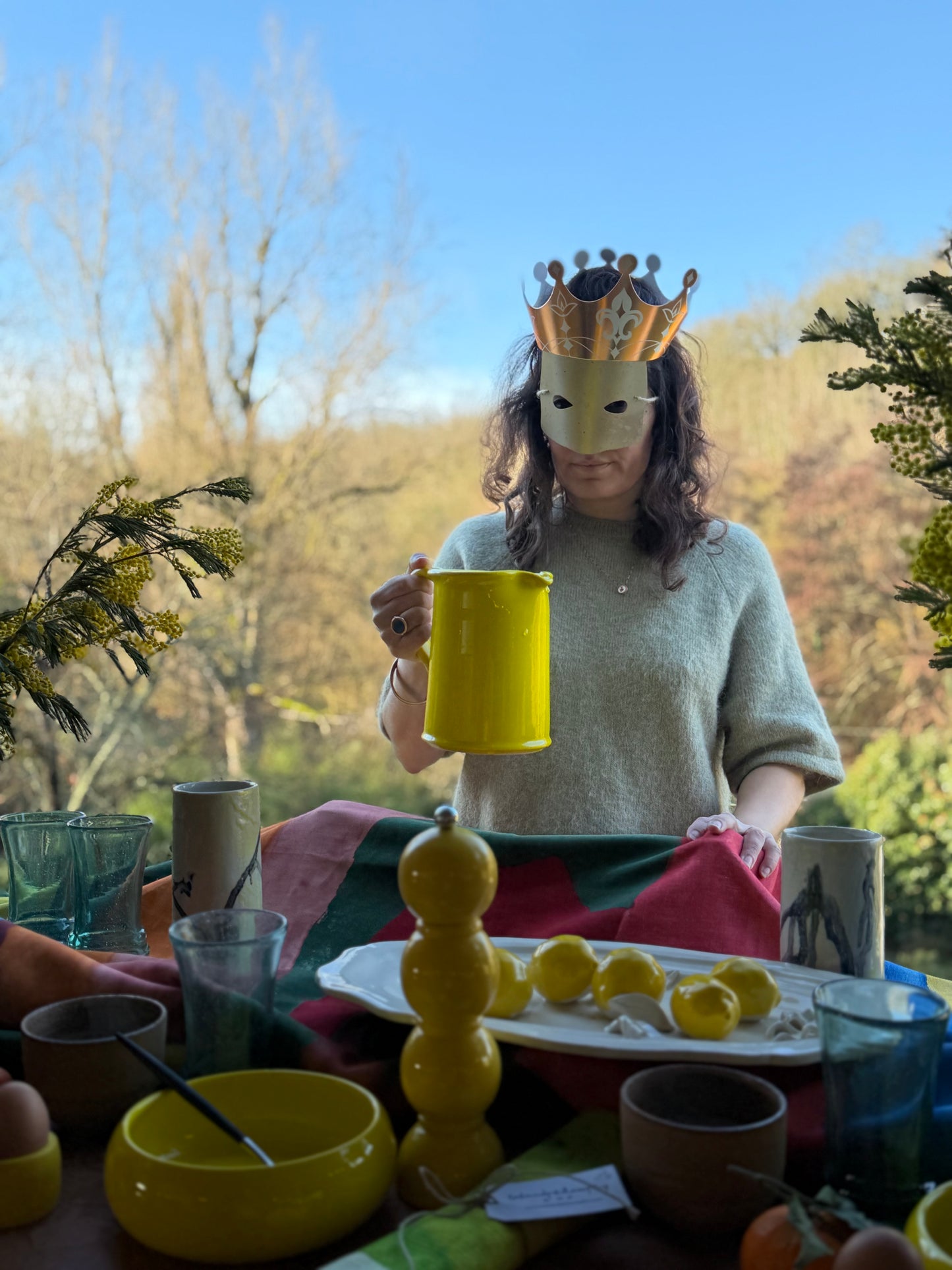 Carafe Jaune Soleil Ravel