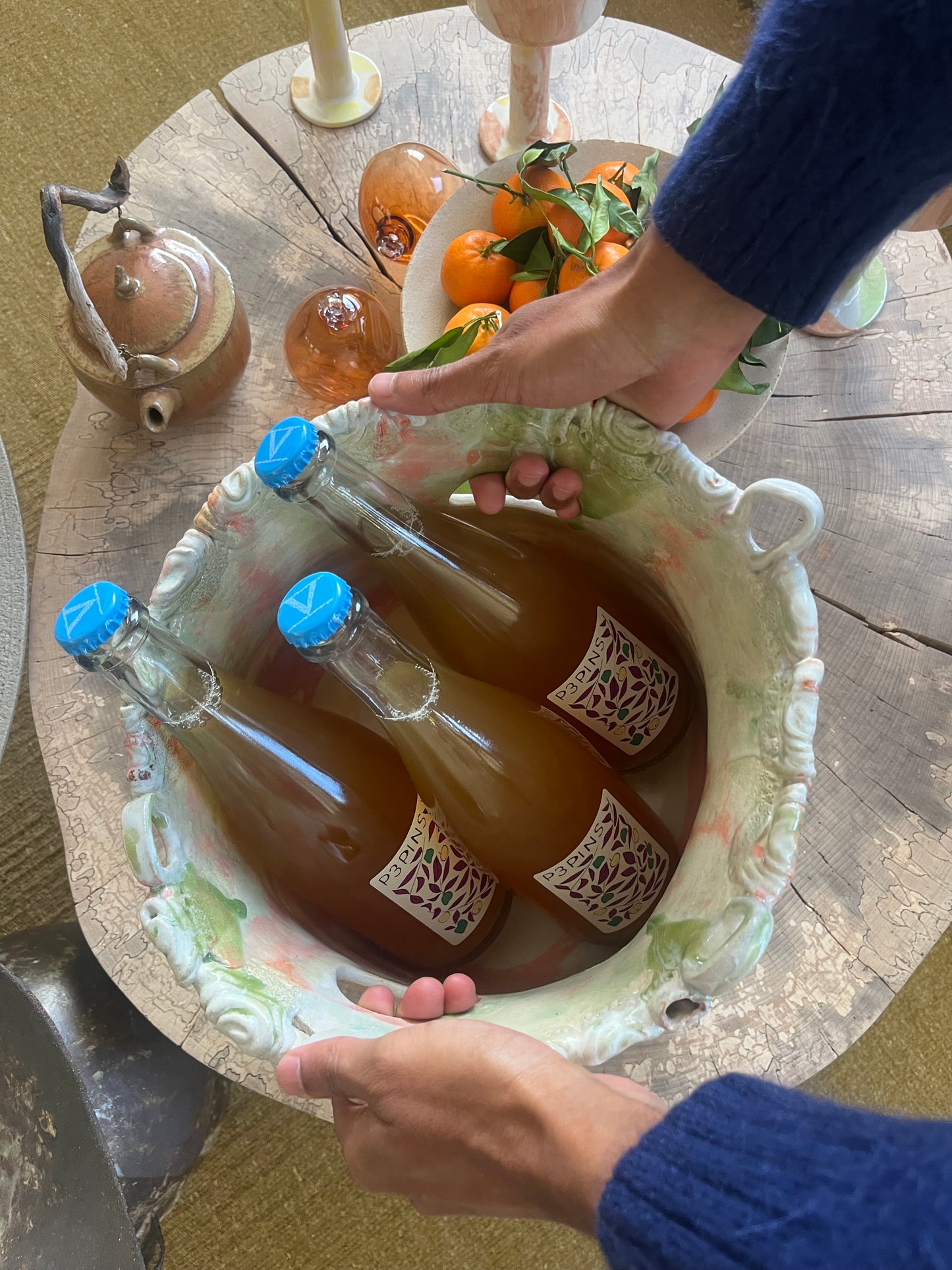 "SEAU ANTIQUE", Seau à champagne - Collab Muriel Senaux x Maison Makeba