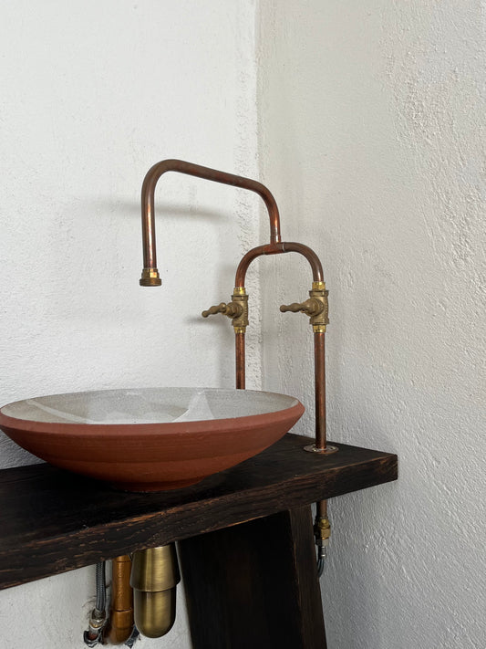 Vasque en céramique Ø 34,5 en grès Tanguy Fraiture