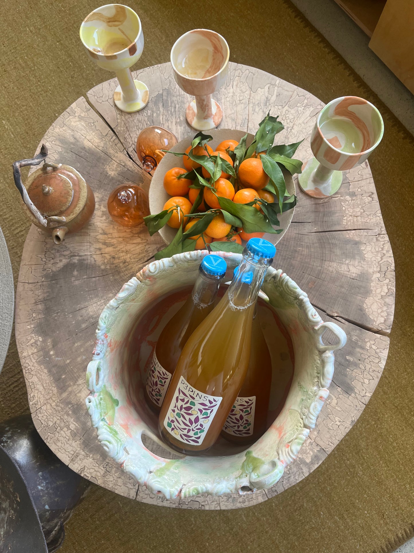 "SEAU ANTIQUE", Seau à champagne - Collab Muriel Senaux x Maison Makeba