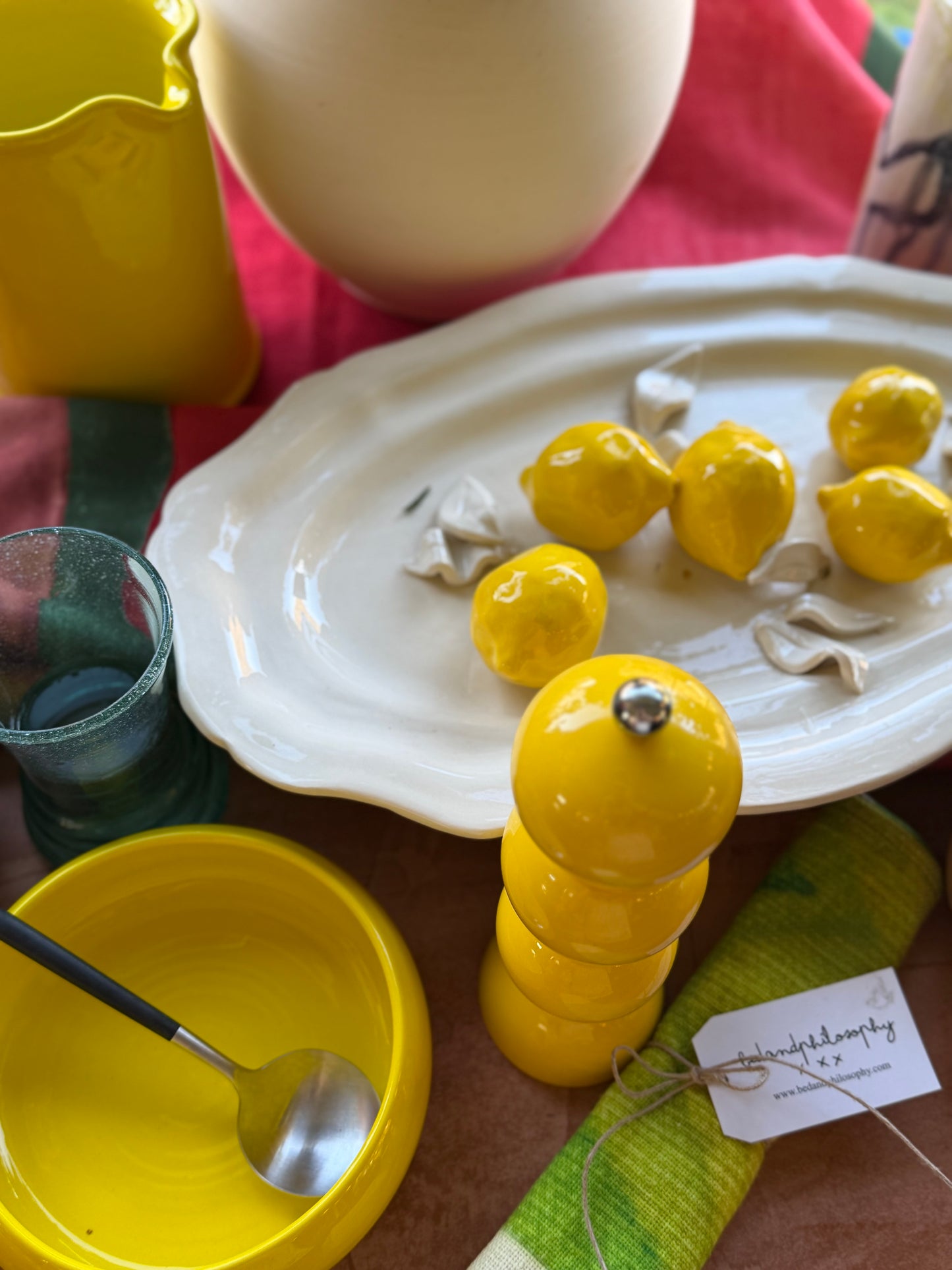 Maison Bonjour - Plat - Barbotine Citron Émaillé 🍋