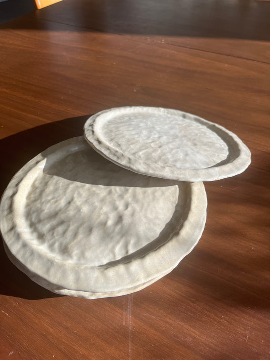 Cora - Vaisselle - 5 Assiettes Crème
